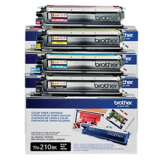 ~Brand New Original BROTHER TN210 Laser Toner Cartridge Set Black Cyan Yellow Magenta