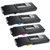 Dell S3840 / S3845 Extra High Yield Laser Toner Cartridge Set Black Cyan Magenta Yellow