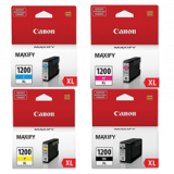 ~Brand New Original CANON PGI-1200XL INK / INKJET Cartridge Set High Yield Black Yellow Magenta Cyan