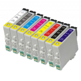 EPSON T087 INK / INKJET Cartridge Set Gloss Optimizer Photo Black Cyan Yellow Magenta Red Matte Black Orange