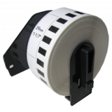 BROTHER DK-2210 Die-Cut Continuous Length Paper Tape Black on White WITH CARTRIDGE