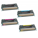 LEXMARK X748 High Yield Laser Toner Cartridge Set Black Cyan Magenta Yellow