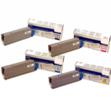 OKIDATA C8600 / C8800 SET Laser Toner Cartridge Black Cyan Yellow Magenta