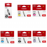 ~Brand New Original CANON PGI-280XXL (CLI-281XXL) Super High Yield INK / INKJET Cartridge Set Black Cyan Magenta Yellow Photo Black Photo Blue