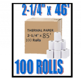 Thermal Paper Rolls 2-1/4 x 85 100/Pack (1 Box)