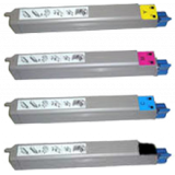 OKIDATA C9600 / C9800 Laser Toner Cartridge Set Black Cyan Yellow Magenta