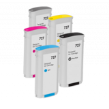 HP HP 727 INK / INKJET Cartridge Set Photo Black Cyan Magenta Yellow Gray