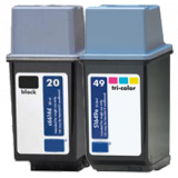 HP C6614A / 51649A (20 / 49A) INK / INKJET Cartridge Combo Pack Black Tri-Color