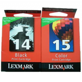 ~Brand New Original LEXMARK 53A4238 (14A / 15A) INK / INKJET Cartridge Black Color TWIN PACK