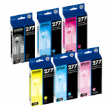 ~Brand New Original EPSON T277 INK / INKJET Cartridge Set Black Cyan Magenta Yellow Light Cyan Light Magenta