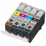 CANON CLI-221 INK / INKJET Cartridge Set Black Cyan Yellow Magenta