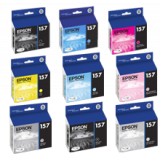 ~Brand New Original EPSON T157 INK / INKJET Cartridge Set Photo Black Cyan Vivid Magenta Yellow Light Cyan Vivid Light Magenta Light Black Matte Black Light Light Black