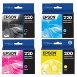 ~Brand New Original EPSON T220 INK / INKJET Cartridge Set Black Yellow Magenta Cyan