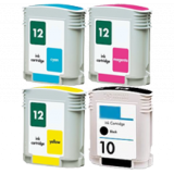 HP 12 INK / INKJET Cartridge Set Black Cyan Yellow Magenta