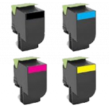 LEXMARK 701 High Yield Laser Toner Cartridge Set Black Cyan Magenta Yellow