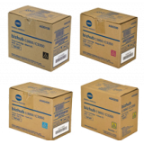 ~Brand New Original KONICA MINOLTA C3350 / C3850 (TNP-48) Laser Toner Cartridge Set Black Cyan Magenta Yellow
