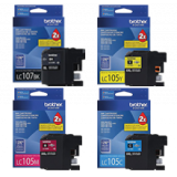 ~Brand New Original BROTHER LC105 (XXL) / LC107 INK / INKJET Cartridge Super High Yield SET Black Cyan Magenta Yellow