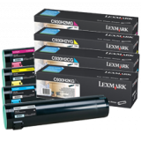 ~Brand New Original LEXMARK / IBM C930 Laser Toner Cartridge Set Black Cyan Yellow Magenta