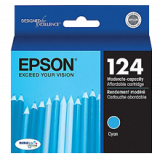 ~Brand New Original EPSON T124220 T124 INK / INKJET Cartridge Cyan