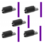 Casio IR-40 INK ROLLER Ribbons 5-PACK Purple