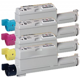 XEROX / TEKTRONIX 6360 Laser Toner Cartridge Set Black Cyan Yellow Magenta High Yield