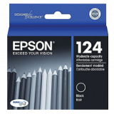~Brand New Original EPSON T124120 T124 INK / INKJET Cartridge Black