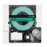 Epson 12MM 1/2” Black on Green Cassette Label 8M / 26.2FT