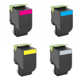 Lexmark 80C1 Laser Toner Cartridge Set Black Cyan Magenta Yellow