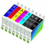 EPSON T054 INK / INKJET Cartridge Set Black Glossy Cyan Yellow Magenta Black Photo Matte Black Red Blue