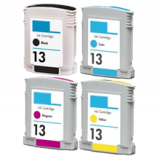 HP 13 INK / INKJET Cartridge Set Black Cyan Magenta Yellow