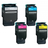 Lexmark CX410 / 510 Laser Toner Cartridge Set Black Cyan Magenta Yellow High Yield
