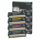 ~Brand New Original LEXMARK / IBM C734 Laser Toner Cartridge Set Black Cyan Yellow Magenta