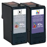 LEXMARK 18Y0143 / 18Y0144 #43XL / #44XL INK / INKJET Cartridge Combo Pack Black Tri-Color High Yield