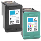 HP C9361W / C9362W (93 / 92) INK / INKJET Cartridge Combo Pack Black Tri-Color