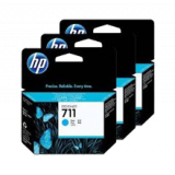 ~Brand New Original HP CZ134A (HP 711) INK / INKJET Cartridge High Yield Cyan (3 Pack)