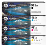 ~Brand New Original HP 981A Laser Toner Cartridge Set Black Cyan Magenta Yellow