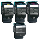 LEXMARK / IBM C544 Set High Yield Laser Toner Cartridges Black Cyan Yellow Magenta