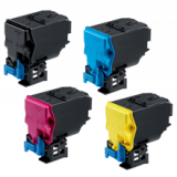 Konica Minolta Bizhub C25 (TNP27) Laser Toner Cartridge Set High Yield Black Yellow Magenta Cyan