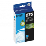 ~Brand New Original EPSON T676XL220 676XL High Yield INK / INKJET Cartridge Cyan