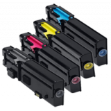 Dell C2660 / C2665 Laser Toner Cartridge Set Black Cyan Yellow Magenta