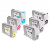 HP 761 High Yield INK / INKJET Cartridge Set Matte Black Cyan Magenta Yellow Gray Dark Gray
