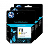 ~Brand New Original HP CZ136A (HP 711) INK / INKJET Cartridge High Yield Yellow 3 Pack