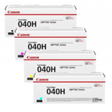 ~Brand New Original CANON 040H High Yield Laser Toner Cartridge Set Black Cyan Magenta Yellow