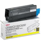 ~Brand New Original  OKIDATA 42127401 Laser Toner Cartridge Yellow High Yield