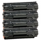 PACK of 4-HP CB436A HP36A Laser Toner Cartridge