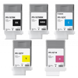 CANON PFI-107 INK / INKJET Cartridge Set Matte Black Black Cyan Magenta Yellow