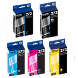 ~Brand New Original EPSON T273 INK / INKJET Cartridge Set Photo Black Black Cyan Magenta Yellow