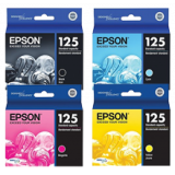 ~Brand New Original Epson T125 INK / INKJET Cartridge Set Black Cyan Magenta Yellow