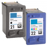 HP C9351AN / C9352AN (21 / 22) INK / INKJET Cartridge Combo Pack Black Tri-Color