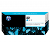 ~Brand New Original HP C4821A (HP 80) Printhead and Printhead Cleaner Cyan